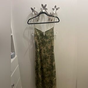 Green Floral Slip Dress